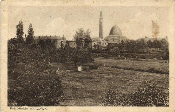 Panorama Waalwijk - B-keus - 1927 gelopen, Verzamelen, Ansichtkaarten | Nederland, Gelopen, Noord-Brabant, Voor 1920, Ophalen of Verzenden