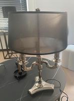Eichholtz Tafellamp, chroom met zwarte kap, Nieuwstaat, Ophalen, Eichholtz, design, Chique, Hotel Chique, Zo goed als nieuw, Metaal