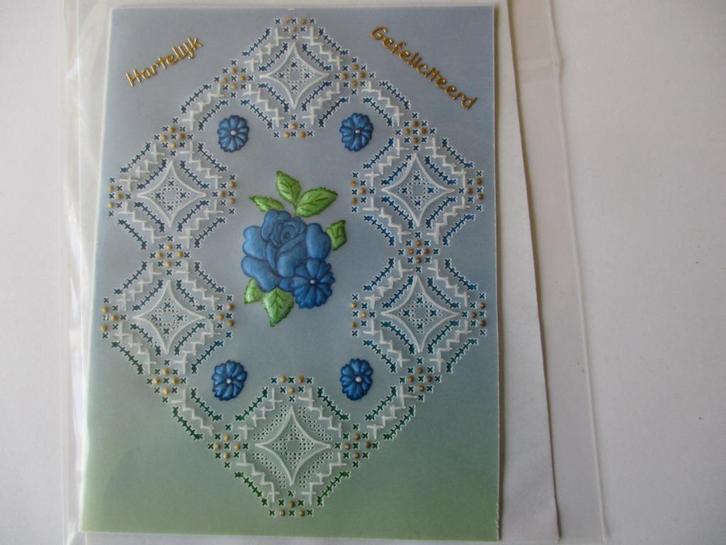 nr 72 pergamano felicitatie kaart, Hobby en Vrije tijd, Kaarten | Zelfgemaakt, Nieuw, Overige thema's, Ophalen of Verzenden