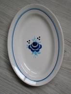 franse ovale schaal, blauw bloem motief,, Antiek en Kunst, Antiek | Schalen, Ophalen of Verzenden
