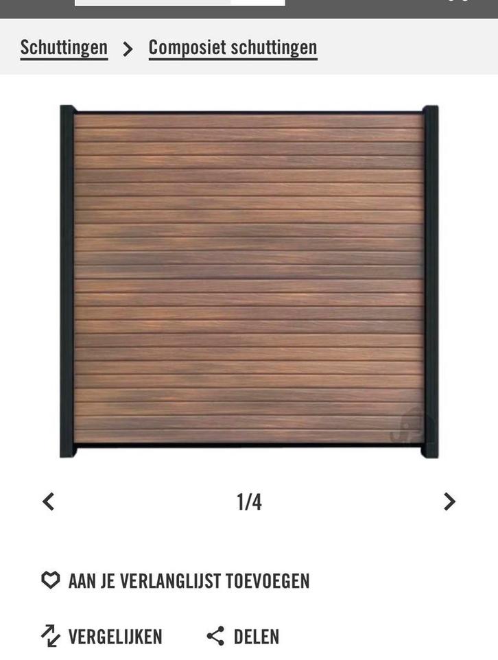 Vakman gezocht: Plaatsen composiet schutting in Dordrecht, Tuin en Terras, Schuttingen, Nieuw, Kunststof, 1 tot 2 meter, 6 meter of meer