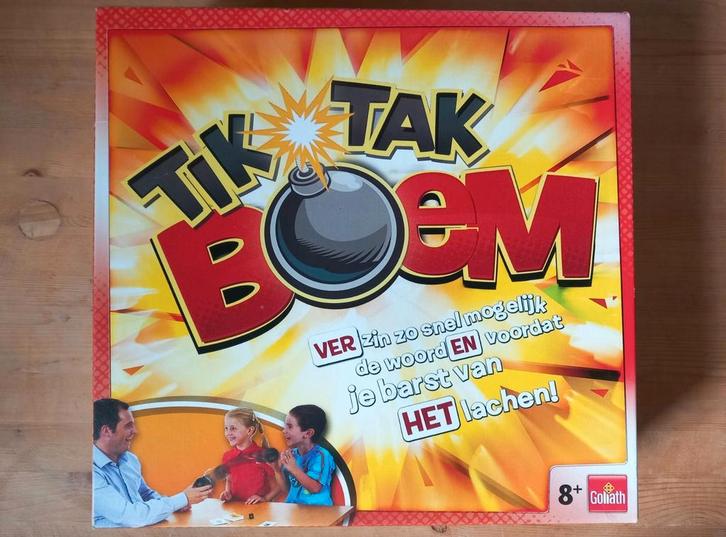 Spel 'Tik Tak Boem' van Goliath, Hobby en Vrije tijd, Gezelschapsspellen | Kaartspellen, Zo goed als nieuw, Ophalen of Verzenden