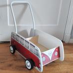 Retro Volkswagen T1 bus rood houten Hape loopwagen, Ophalen of Verzenden, Gebruikt, Loopvoertuig