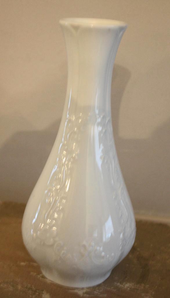 witte vaas met bewerking, Antiek en Kunst, Curiosa en Brocante, Ophalen of Verzenden