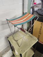 Vintage Opvouwbaar Krukje, Caravans en Kamperen, Kampeermeubelen, Ophalen of Verzenden, Gebruikt, Campingstoel
