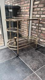 goudkleurige koffiekar, Huis en Inrichting, Woonaccessoires | Etagères, Ophalen, Gebruikt