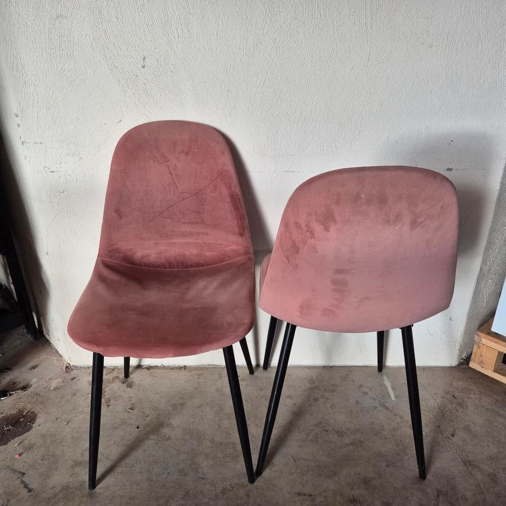 Roze Kuipstoelen - Stijlvol en Handig!, Huis en Inrichting, Stoelen, Stof, Gebruikt, Twee, Overige kleuren
