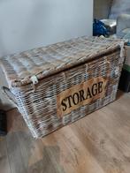Grote rieten mand kist opbergmand opbergen speelgoed, Ophalen, Minder dan 50 cm, 50 tot 100 cm, Zo goed als nieuw