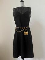MOSCHINO IT48 valt 40 EUR twv 675,- jurk zijde/ poly LBD., Maat 38/40 (M), Zwart, Zo goed als nieuw, Boven de knie