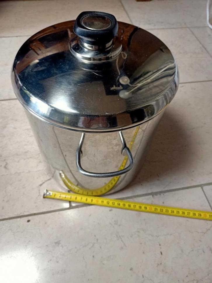 Grote RVS Soeppan / Kookpan - Zie Foto's!, Huis en Inrichting, Keuken | Potten en Pannen, Gebruikt, Kookpan of Snelkookpan, Rvs