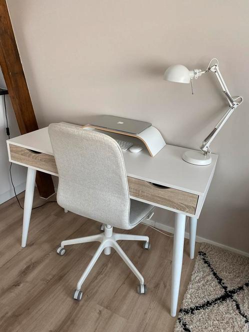 Bureaulamp wit IKEA, FORSA, Huis en Inrichting, Lampen | Tafellampen, Zo goed als nieuw, Minder dan 50 cm, Overige materialen