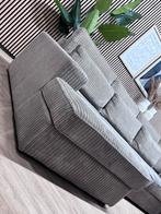 XXL Ribstof U-Bank / Hoekbank - Taupe - 352cm, Huis en Inrichting, Ophalen, -, -, Hoekbank