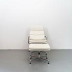 1x Vitra Eames Set EA 216 + 223 SoftPad Wit Leer - Gepolijst, Huis en Inrichting, Fauteuils, Niet ingevuld, Minder dan 75 cm, Niet ingevuld