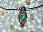 Whis Wave - Handgemaakte koperen ketting met Chrystopraas., Overige materialen, Overige kleuren, Nieuw, Ophalen of Verzenden