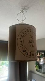 Stoere canvas hanglamp beige bruin, Ophalen of Verzenden, Zo goed als nieuw, Beige, Rond