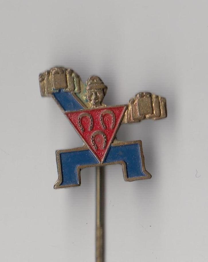 Breda 3 Hoefijzers Bier logo speldje, Verzamelen, Speldjes, Pins en Buttons, Gebruikt, Speldje of Pin, Overige onderwerpen, Ophalen of Verzenden