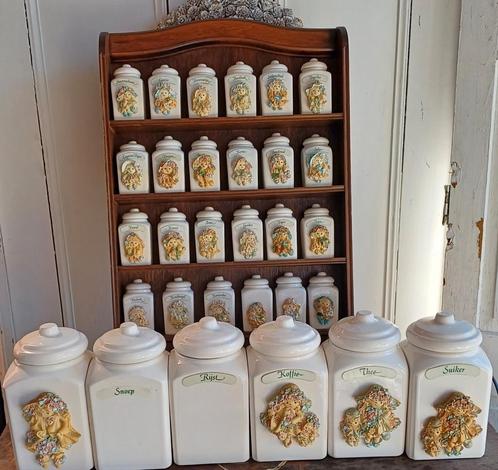 Goldina art collectie Kruidenpotjes/potten uit de 80er jaren, Antiek en Kunst, Curiosa en Brocante, Ophalen