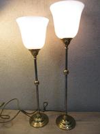 Set lampen met glazen kap lamp W & B design, Huis en Inrichting, Lampen | Tafellampen, Ophalen of Verzenden, Gebruikt, Glas, Minder dan 50 cm