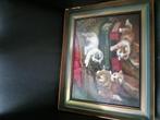 Olieverf schilderij op paneel, Antiek en Kunst, Kunst | Schilderijen | Klassiek, Ophalen of Verzenden