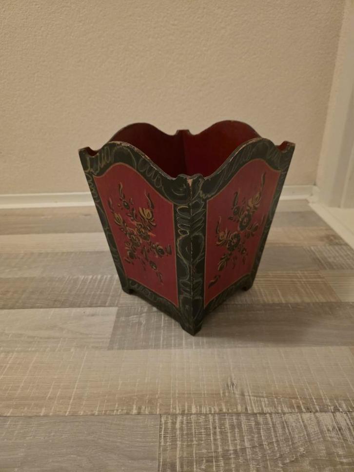 ​Originele Hindelooper Paraplubak – Handgeschilderd & Authen, Antiek en Kunst, Antiek | Religie, Ophalen