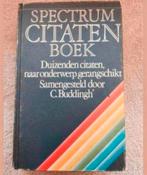 Spectrum citatenboek. C. Buddingh, Boeken, Ophalen of Verzenden, Zo goed als nieuw, Prisma of Spectrum, Nederlands