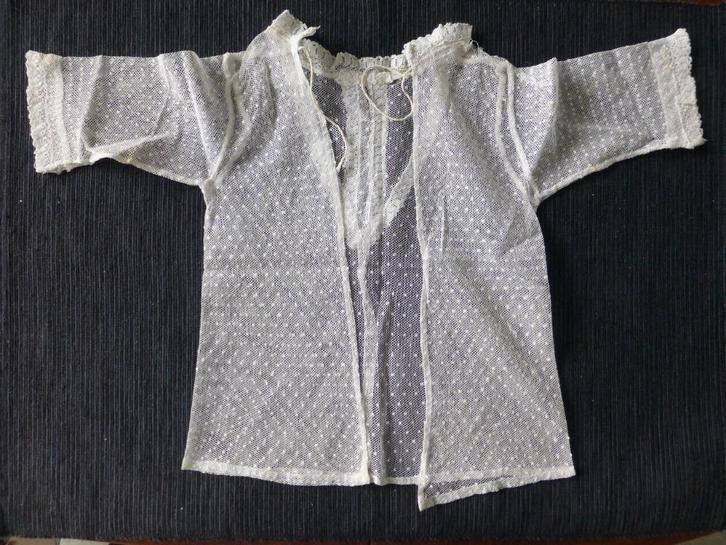 jurkje kant baby of pop wit + mouwtjes antiek, Antiek en Kunst, Antiek | Kleding en Accessoires, Kinderen, Ophalen