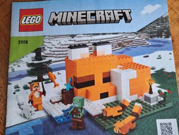 Lego Minecraft 21178 - De Vossenwoning beschikbaar voor biedingen