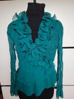 Leuke wikkelblouse Didi mt 34 xs smaragdgroen, Kleding | Dames, Ophalen of Verzenden, Zo goed als nieuw, Maat 34 (XS) of kleiner