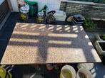 Graniet tafel, Huis en Inrichting, Tafels | Bijzettafels, 45 tot 60 cm, Overige materialen, Ophalen of Verzenden, Zo goed als nieuw