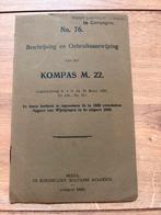 Beschrijving en gebruiksaanwijzing Kompas M.22, Ophalen of Verzenden, Landmacht, Nederland, Boek of Tijdschrift
