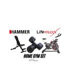 HOME GYM SET – 3 DELIG – SPINNING BIKE, BANKJE EN DUMBELLS, Sport en Fitness, Fitnessmaterialen, Ophalen of Verzenden, Zo goed als nieuw