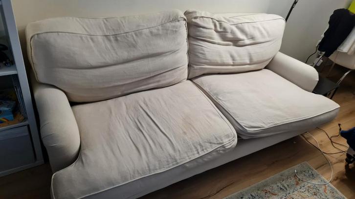 Comfortabele 3-zits bank - Stof, Huis en Inrichting, Banken | Bankstellen, Gebruikt, Rechte bank, Tweepersoons, 200 tot 250 cm