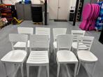 Witte Houten Stoelen - Set van 8, Huis en Inrichting, Ophalen, Gebruikt, Wit, Vijf, Zes of meer stoelen