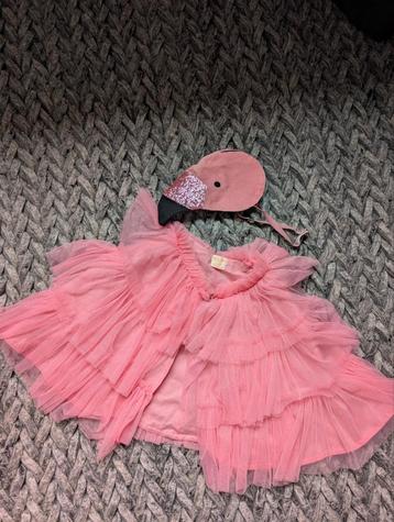 Meri Meri setje met cape en masker Flamingo (one size) beschikbaar voor biedingen