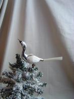 Oude zilveren zwaan op knijper kerstbal, Diversen, Kerst, Ophalen of Verzenden, Gebruikt