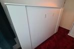 Horizontale bedkast, Murphy bed, opklapbed, 130x190, Huis en Inrichting, Ophalen, Wit, 140 cm, Zo goed als nieuw