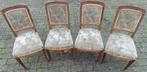 eetkamerstoelen (4 stuks) restauratie !, Huis en Inrichting, Complete eetkamers, Ophalen, Gebruikt, Retro vintage grootmoederstijd