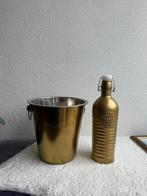 Gouden fles + flessenkoeler, Ophalen, Zo goed als nieuw