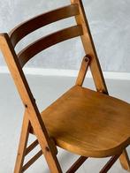 Klapstoelen 2x vintage retro klapstoel prijs p/stuk, Gebruikt, Twee, Bruin, Ophalen of Verzenden