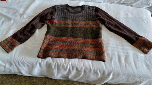 Mooie bruine en oranje trui.  Duurzaam van bamboe. Small., Kleding | Dames, Truien en Vesten, Gedragen, Maat 36 (S), Bruin, Ophalen