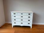 Witte Brocante Commode/Ladekast - Antiek Look, Huis en Inrichting, Ophalen, Gebruikt, 100 tot 150 cm, 5 laden of meer