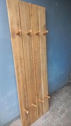 Massief eiken houten kapstok, Wandkapstok, Ophalen of Verzenden, Zo goed als nieuw, Minder dan 100 cm