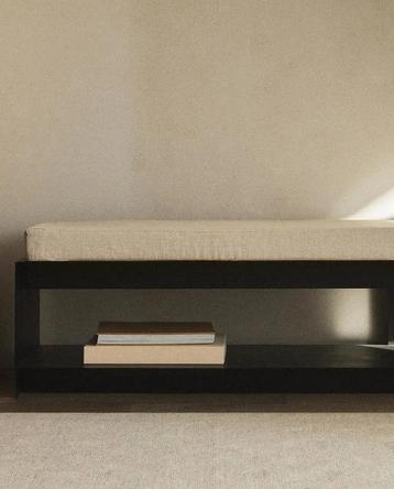 ZARA HOME metallic / metalen bank met kussen beschikbaar voor biedingen