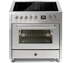 Showroom 90 cm Inductie fornuis  afzuiging, RVS, Mistral, Witgoed en Apparatuur, Fornuizen, Ophalen, 60 cm of meer, Nieuw, 4 kookzones