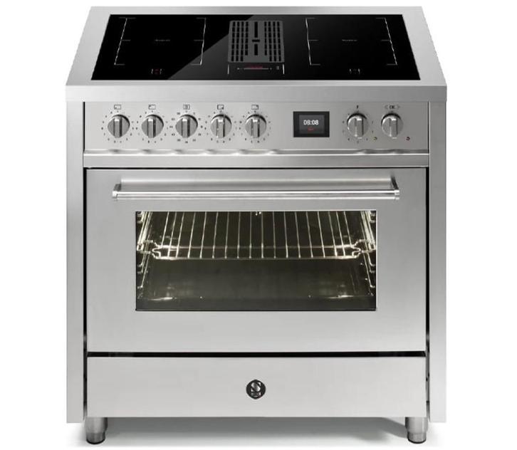 Showroom 90 cm Inductie fornuis  afzuiging, RVS, Mistral, Witgoed en Apparatuur, Fornuizen, Nieuw, Vrijstaand, Inductie, 4 kookzones