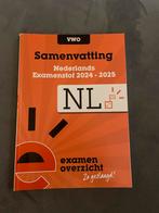 Samenvatting Nederlands VWO Examen 2024-2025, Ophalen of Verzenden, Zo goed als nieuw, VWO, Nederlands