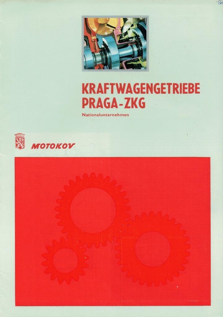 Folder Praga-ZKG Kraftwagengetriebe (versnellingsbak - 1980), Boeken, Auto's | Folders en Tijdschriften, Gelezen, Overige merken