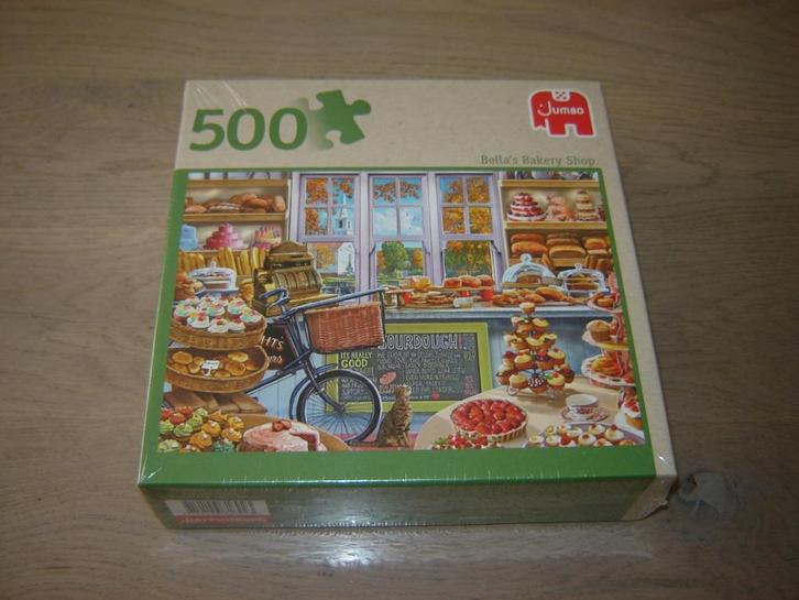 Puzzel Jumbo BELLA'S BAKERY SHOP 500 st. NIEUW !, Hobby en Vrije tijd, Denksport en Puzzels, Nieuw, Legpuzzel, 500 t/m 1500 stukjes