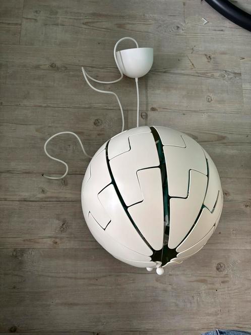 Uittrekbare hanglamp met turqoise, Huis en Inrichting, Lampen | Hanglampen, Zo goed als nieuw, Minder dan 50 cm, Ophalen