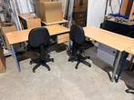 2x bureau bureautje met ladeblok en bureaustoel kinderbureau, Ophalen of Verzenden, Gebruikt, Bureau